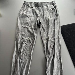 Bcbg faux leather joggers